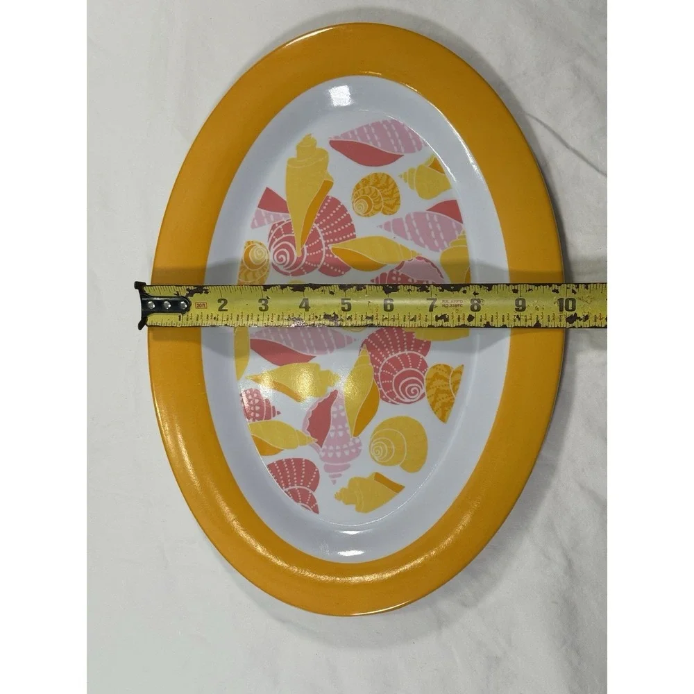 Oval Serving Platter – Shell Design Melamine‎ Beach Style